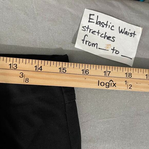 Isaac Mizrahi Live Size 10 Black Ponte Knit Pull On Pants Dark Straight Leg - Picture 8 of 13